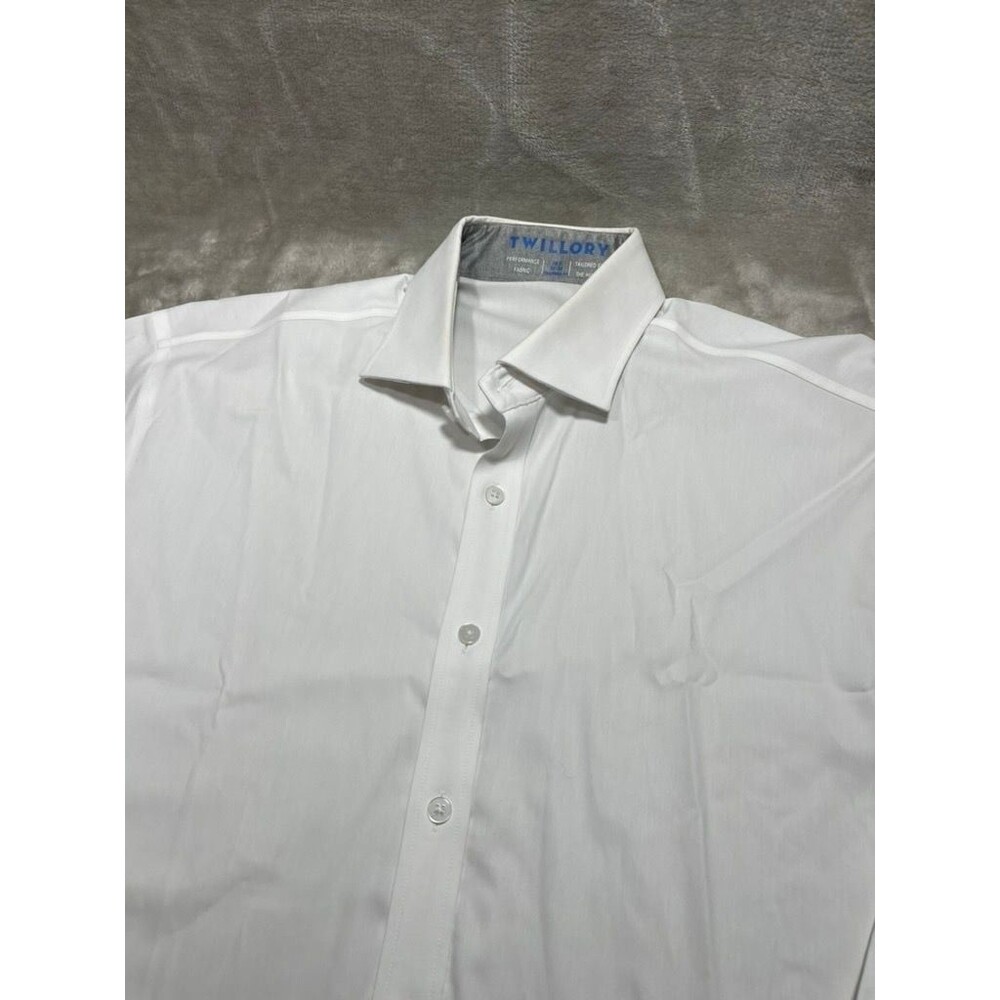 Twillory Performance Shirt Men Size 16.5 Large White Button Up Dress Traditional